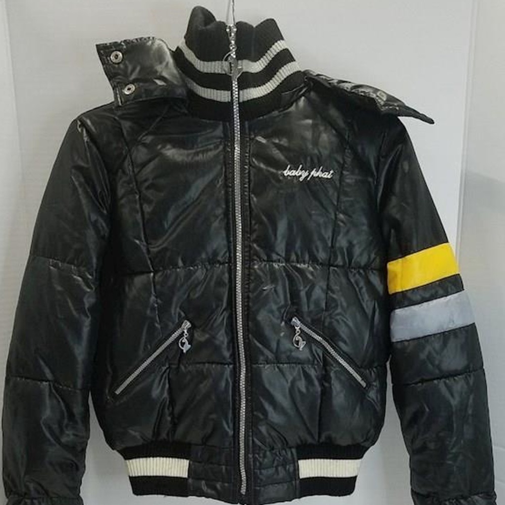 Baby Phat Women's Black Hoodie Jacket Size Small